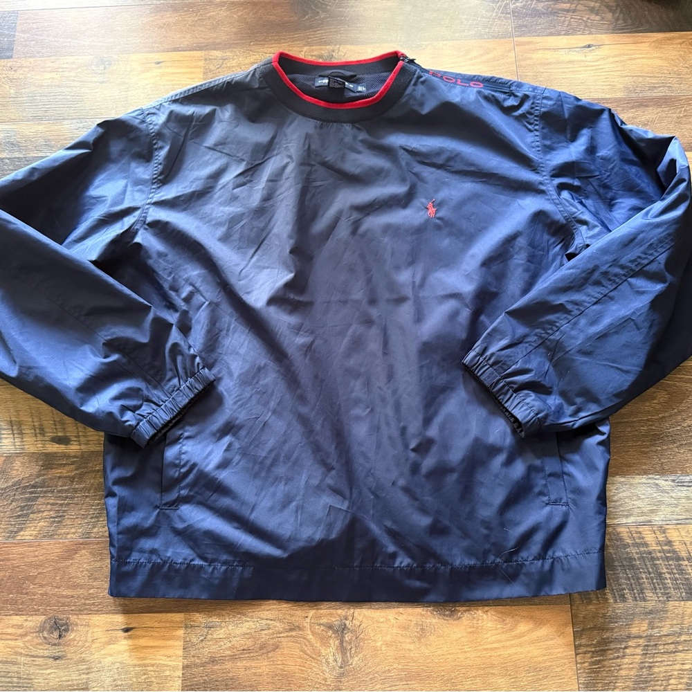 Polo by Ralph Lauren Navy Pullover Crewneck with Red Trim